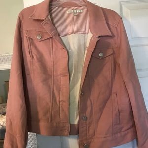 SUPER stretchy Lauren Conrad pink jean jacket